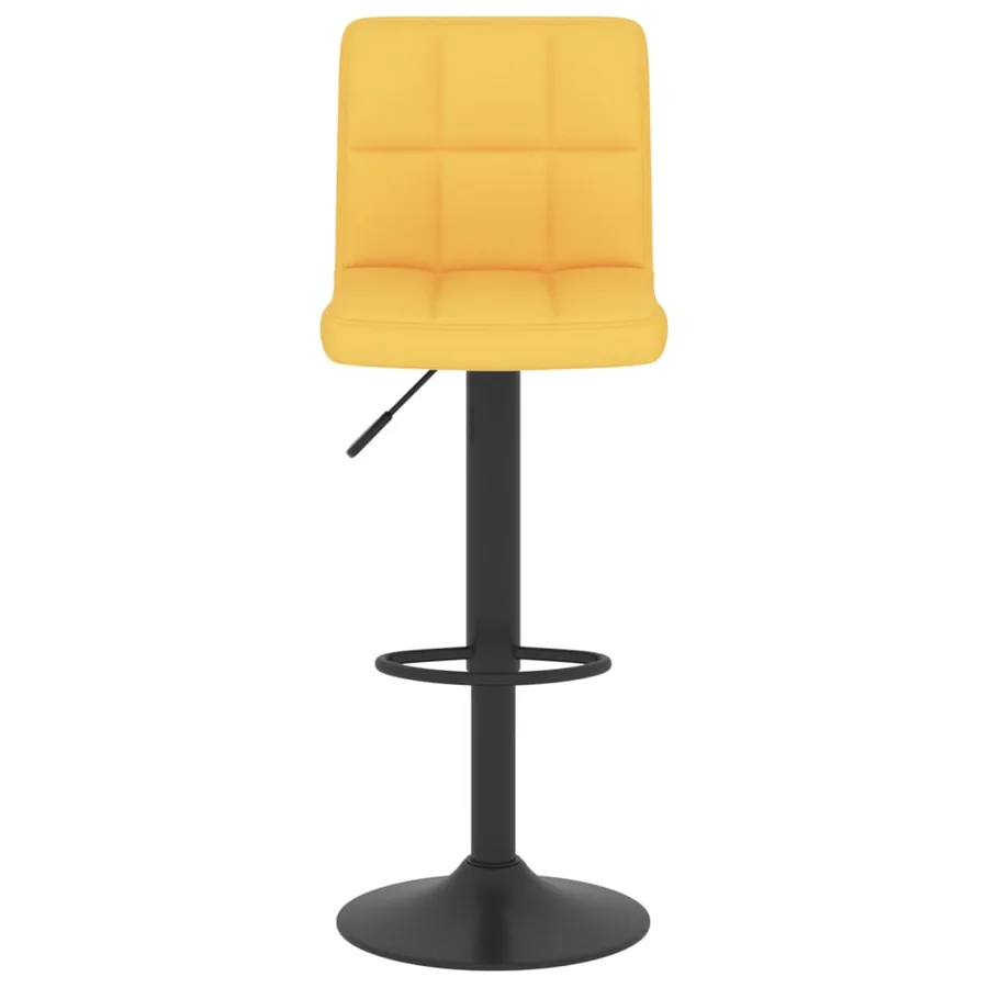 Tabourets de bar lot de 2 jaune moutarde tissu - 4