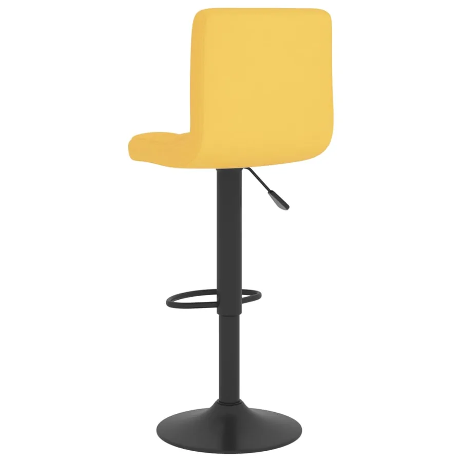 Tabourets de bar lot de 2 jaune moutarde tissu - 6