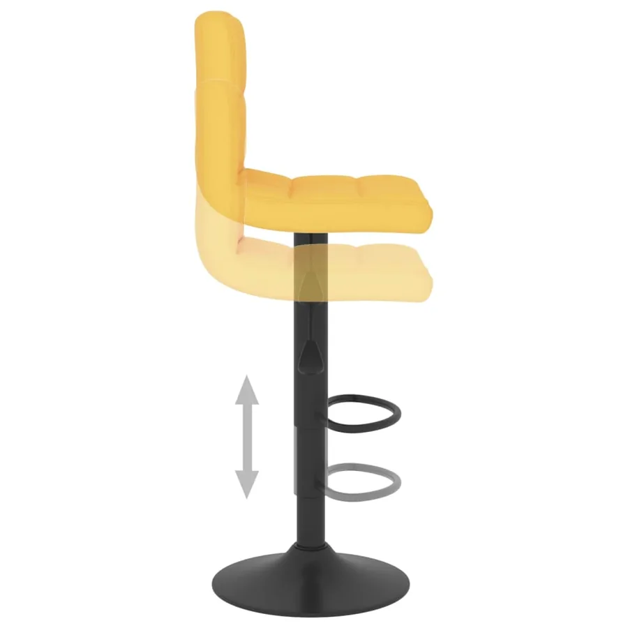 Tabourets de bar lot de 2 jaune moutarde tissu - 7