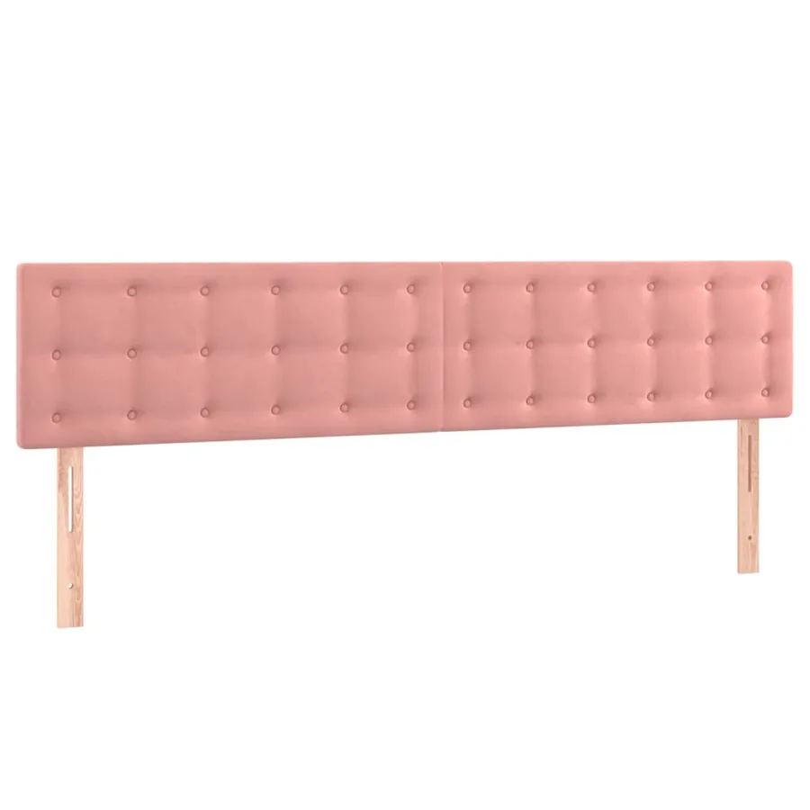 Tête de lit à LED Rose 160x5x78/88 cm Velours - 4