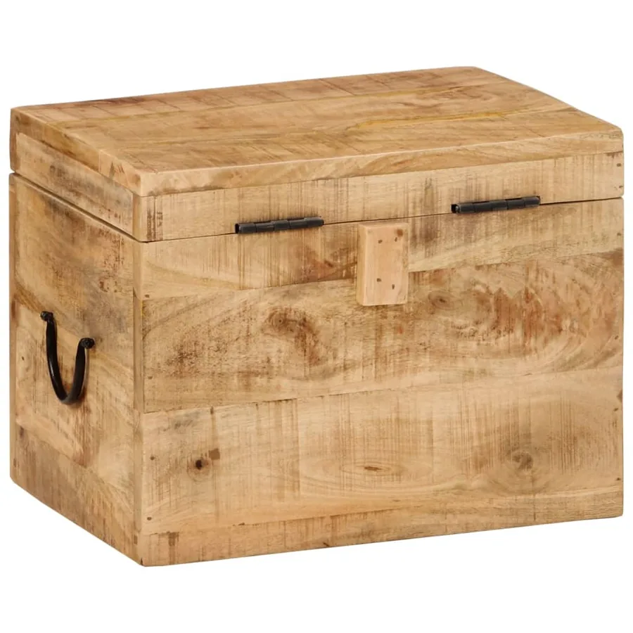 Boîte de rangement 39x28x31 cm Bois massif d'acacia - 4