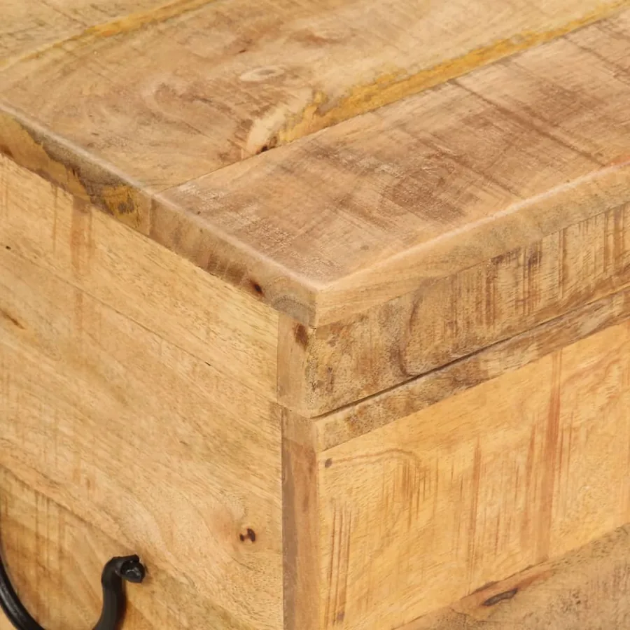 Boîte de rangement 39x28x31 cm Bois massif d'acacia - 5
