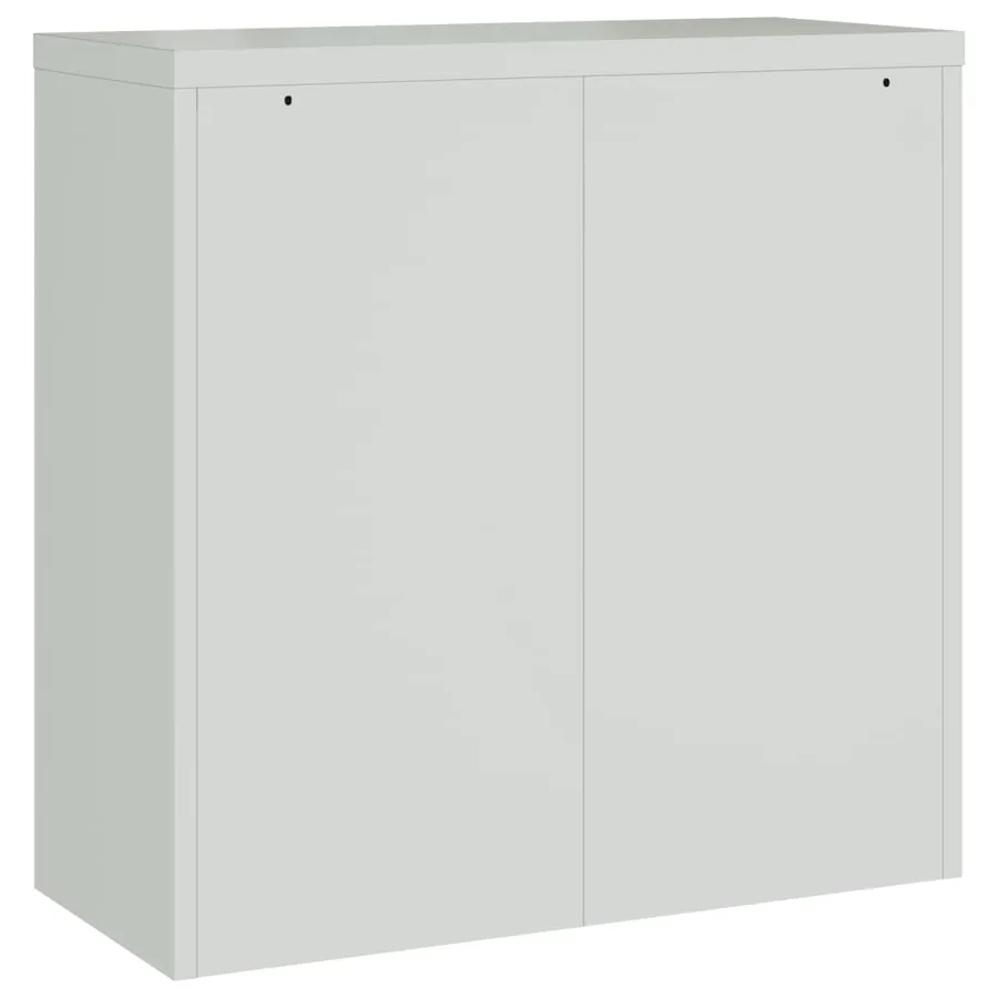 Armoire de bureau avec 2 portes Gris 90 cm Acier - 5