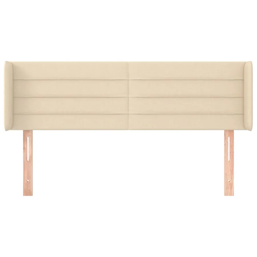 Tête de lit avec oreilles Crème 147x16x78/88 cm Tissu - 3