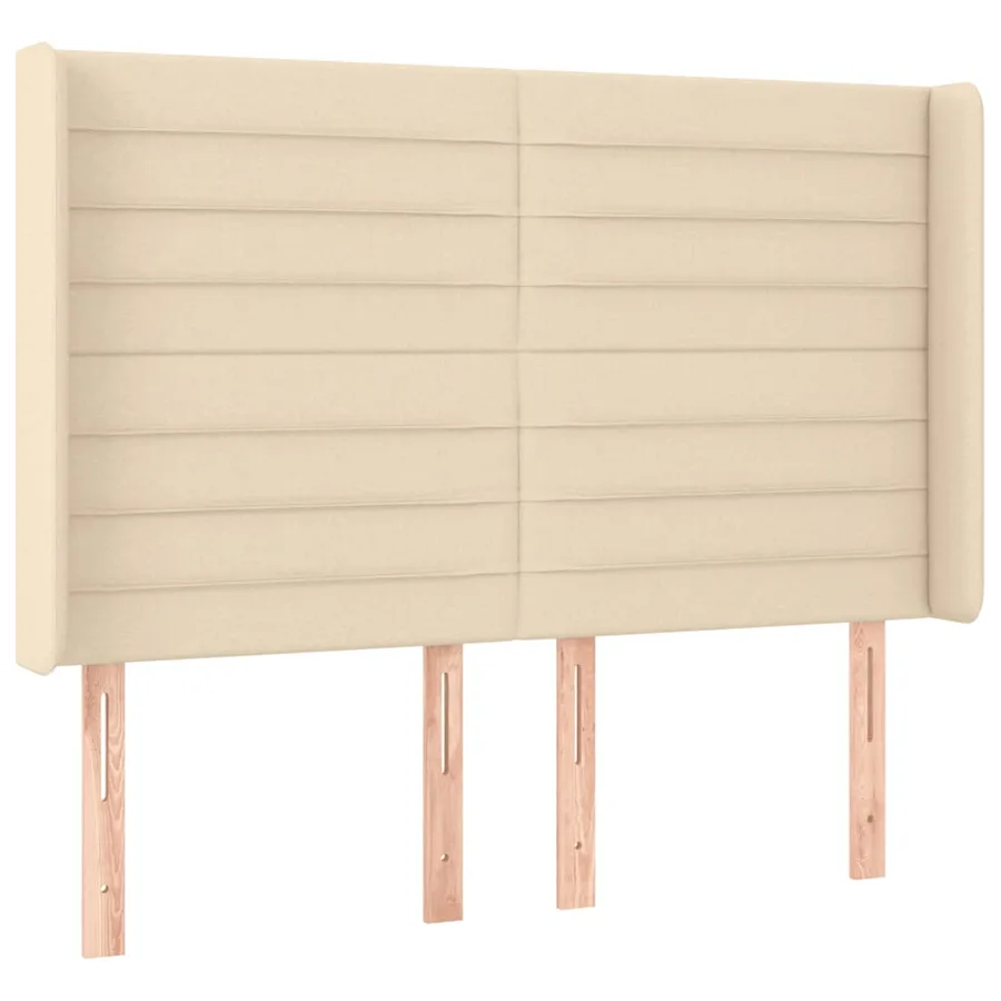 Tête de lit à LED Crème 147x16x118/128 cm Tissu - 3