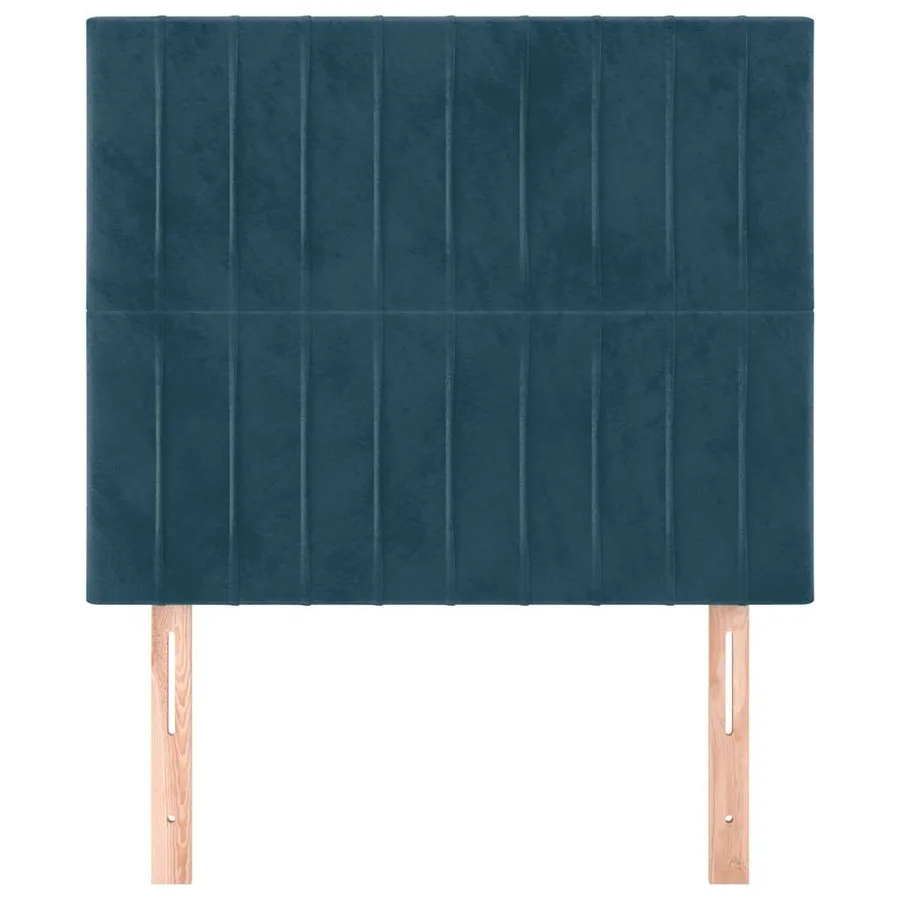 Tête de lit Bleu foncé 90x5x118/128 cm Velours - 3