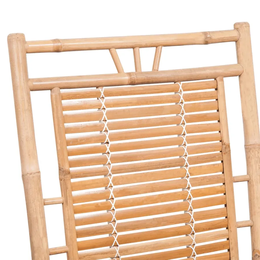 Chaise à bascule avec coussin Bambou - 4
