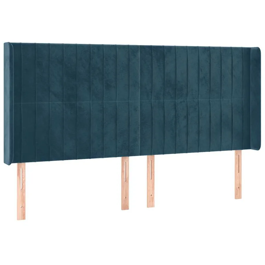 Tête de lit à LED Bleu foncé 183x16x118/128 cm Velours - 3