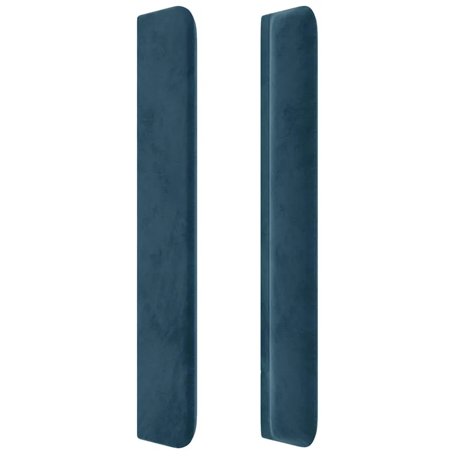 Tête de lit à LED Bleu foncé 183x16x118/128 cm Velours - 5