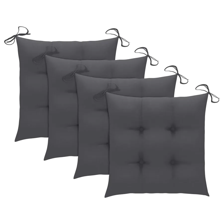 Chaises pliables d'extérieur lot de 4 et coussins Bois d'acacia - 9
