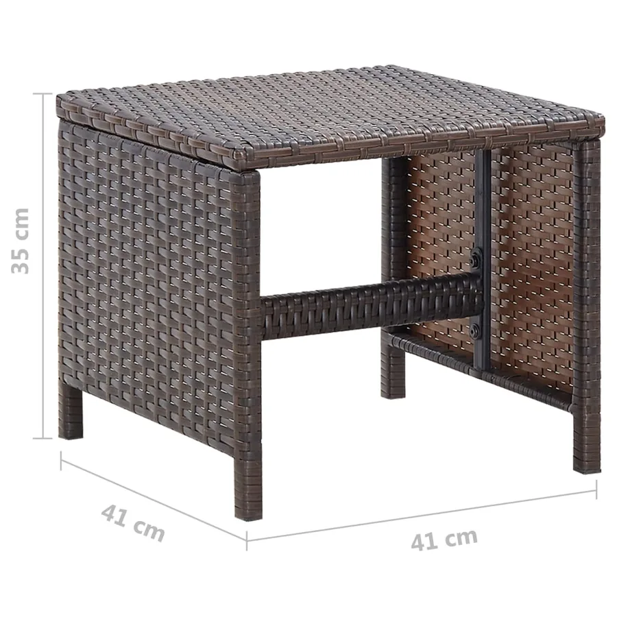 Ensemble à manger d'extérieur et coussins 13 pcs Résine tressée - 19