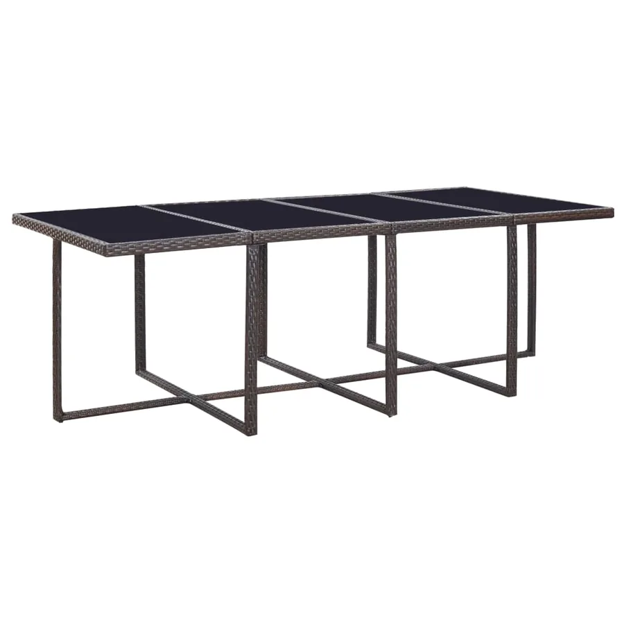 Ensemble à manger d'extérieur et coussins 13 pcs Résine tressée - 5