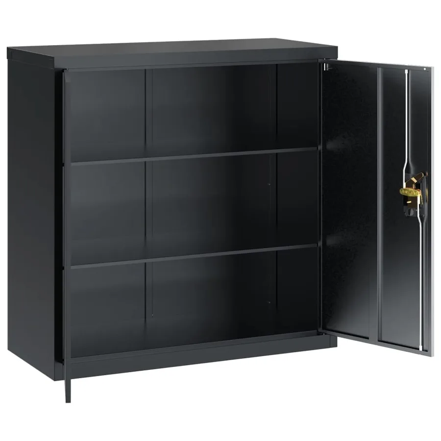 Classeur anthracite 90x40x90 cm acier - 4