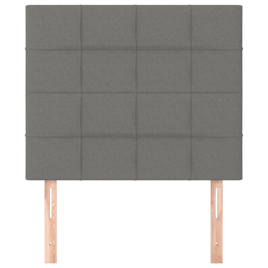 Tête de lit Gris foncé 90x5x118/128 cm Tissu - 3