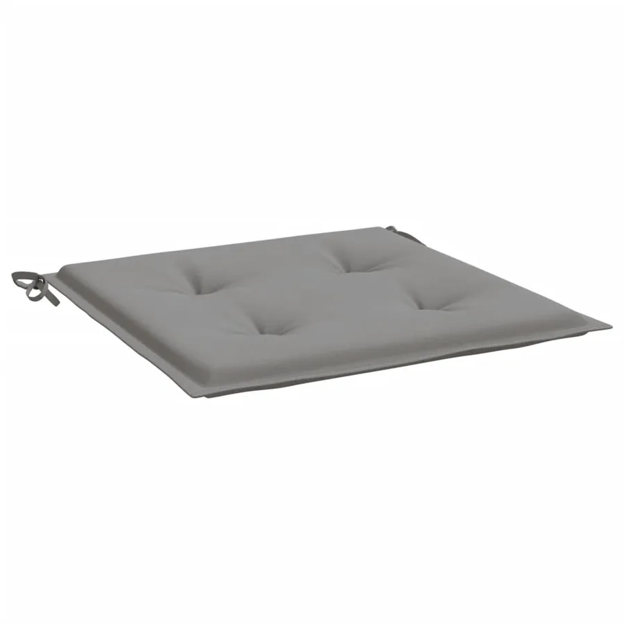 Coussins de chaise de jardin lot de 2 gris 50x50x4 cm - 5