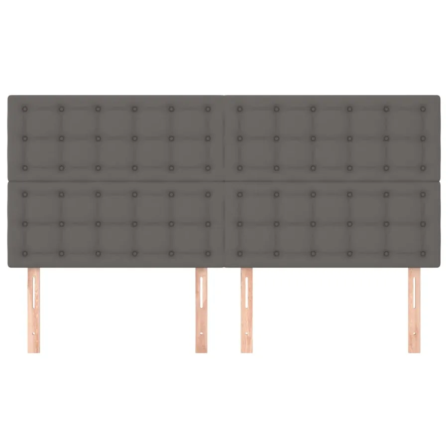 Tête de lit Gris 160x5x118/128 cm Similicuir - 3