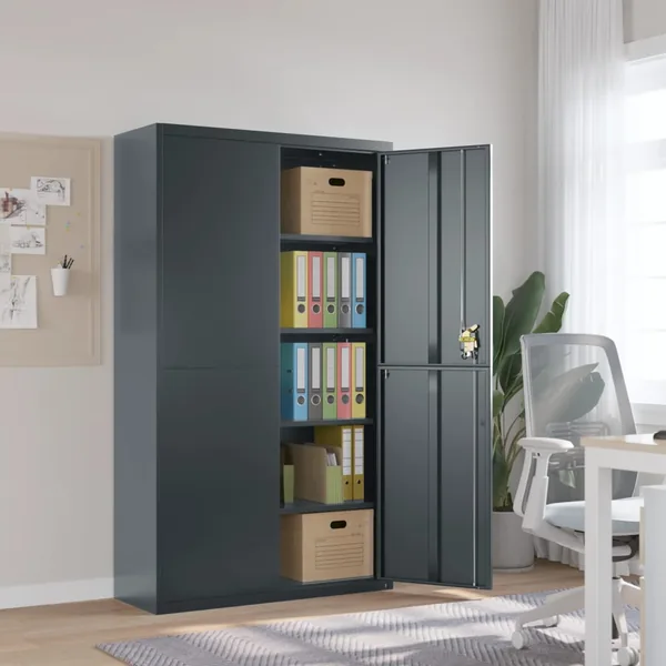 Classeur anthracite 105x40x180 cm acier