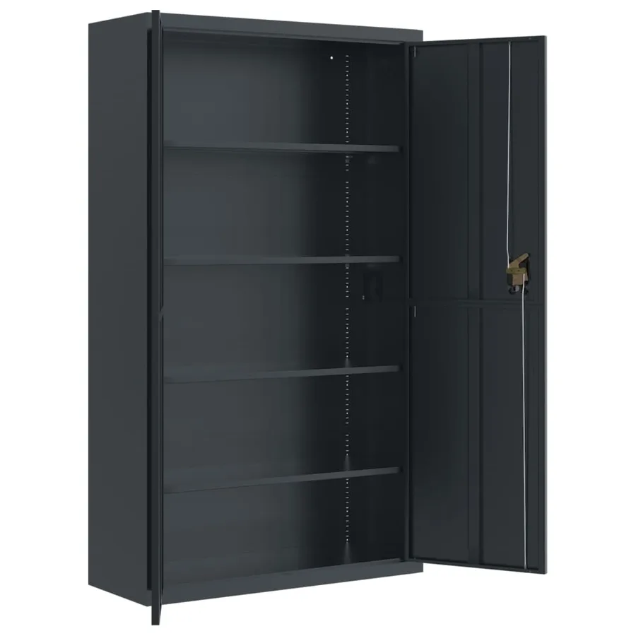 Classeur anthracite 105x40x180 cm acier - 4