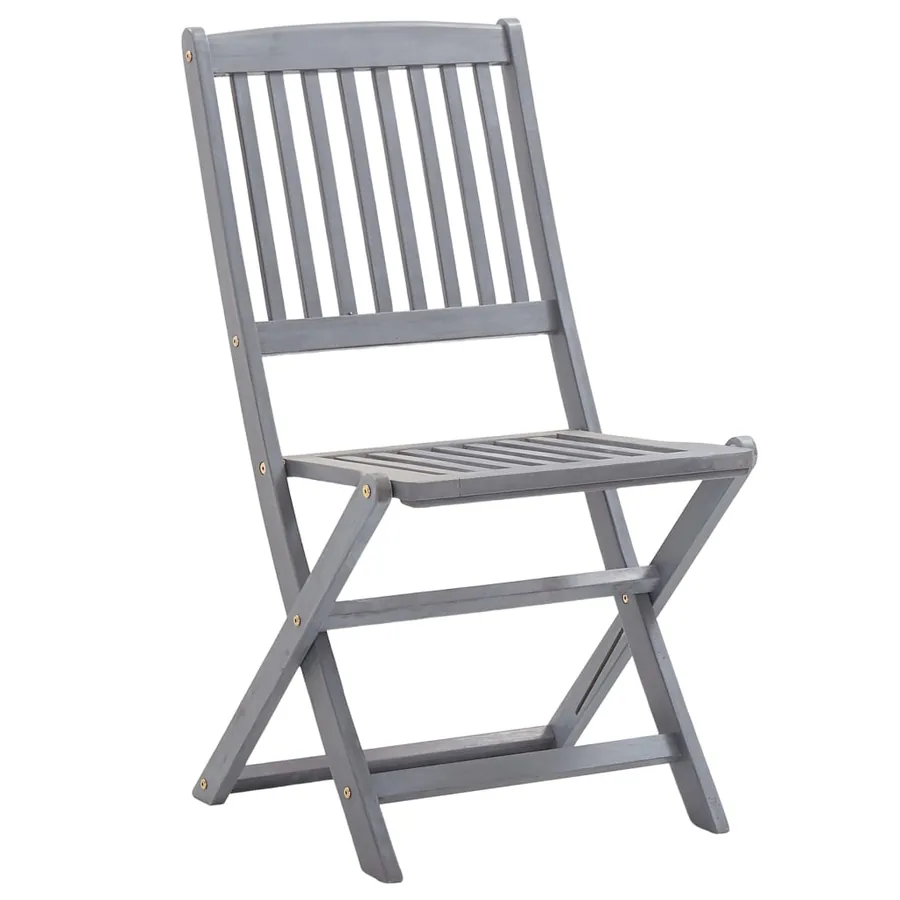 Chaises pliables d'extérieur lot de 8 et coussins Bois d'acacia - 3