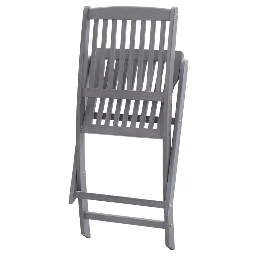 Chaises pliables d'extérieur lot de 8 et coussins Bois d'acacia - 4