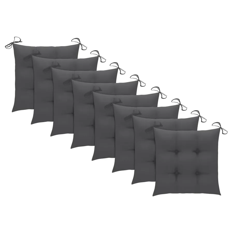 Chaises pliables d'extérieur lot de 8 et coussins Bois d'acacia - 5