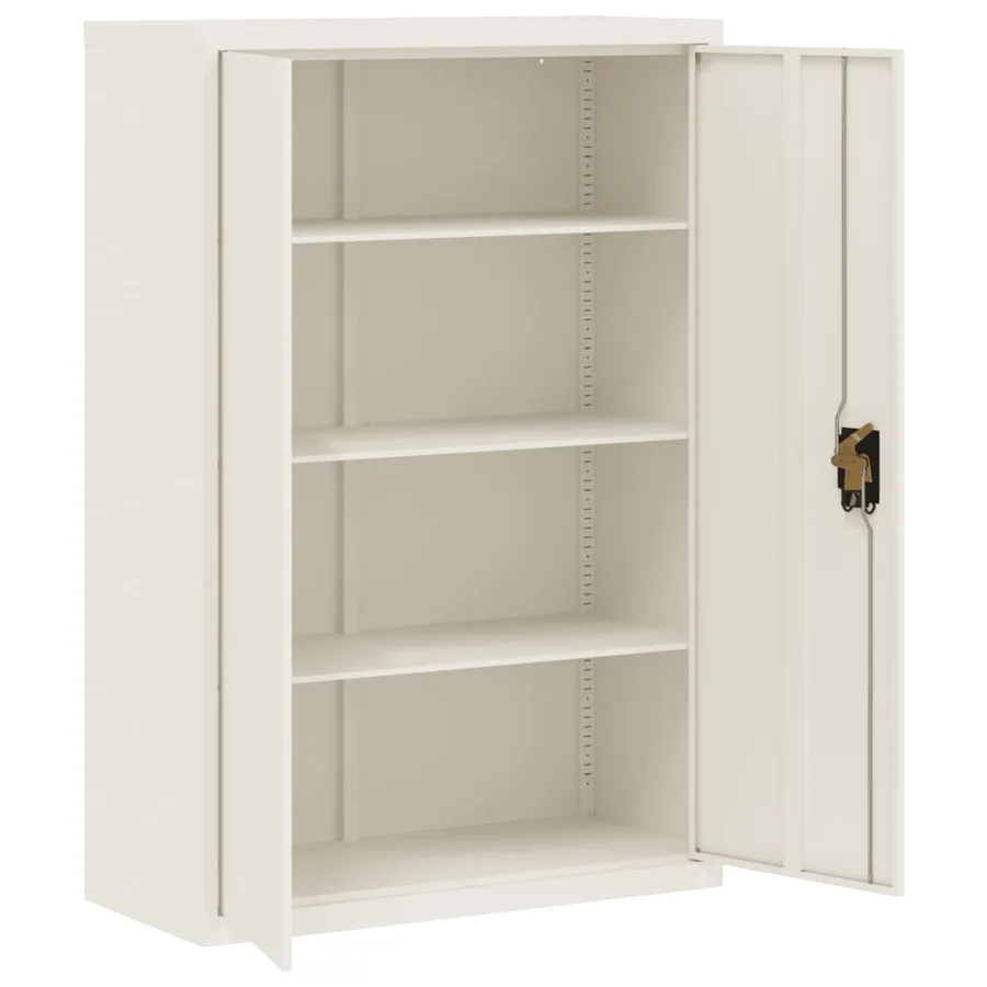 Classeur blanc 90x40x140 cm acier - 4