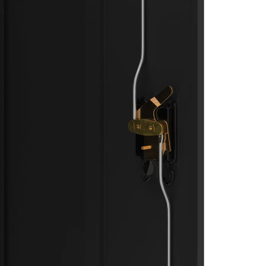 Classeur noir 90x40x140 cm acier - 8