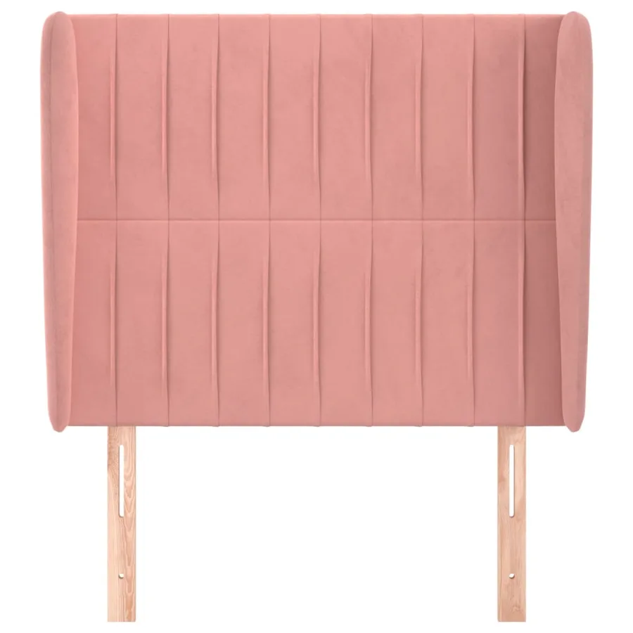Tête de lit avec oreilles Rose 83x23x118/128 cm Velours - 3