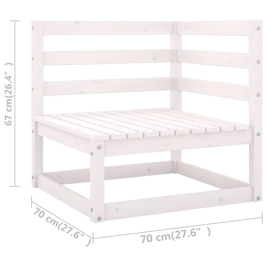 Salon de jardin 8 pcs avec coussins Bois de pin massif - 7