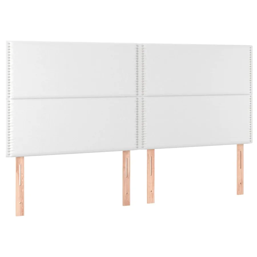 Cadre de lit sans matelas blanc 200x200 cm similicuir - 9