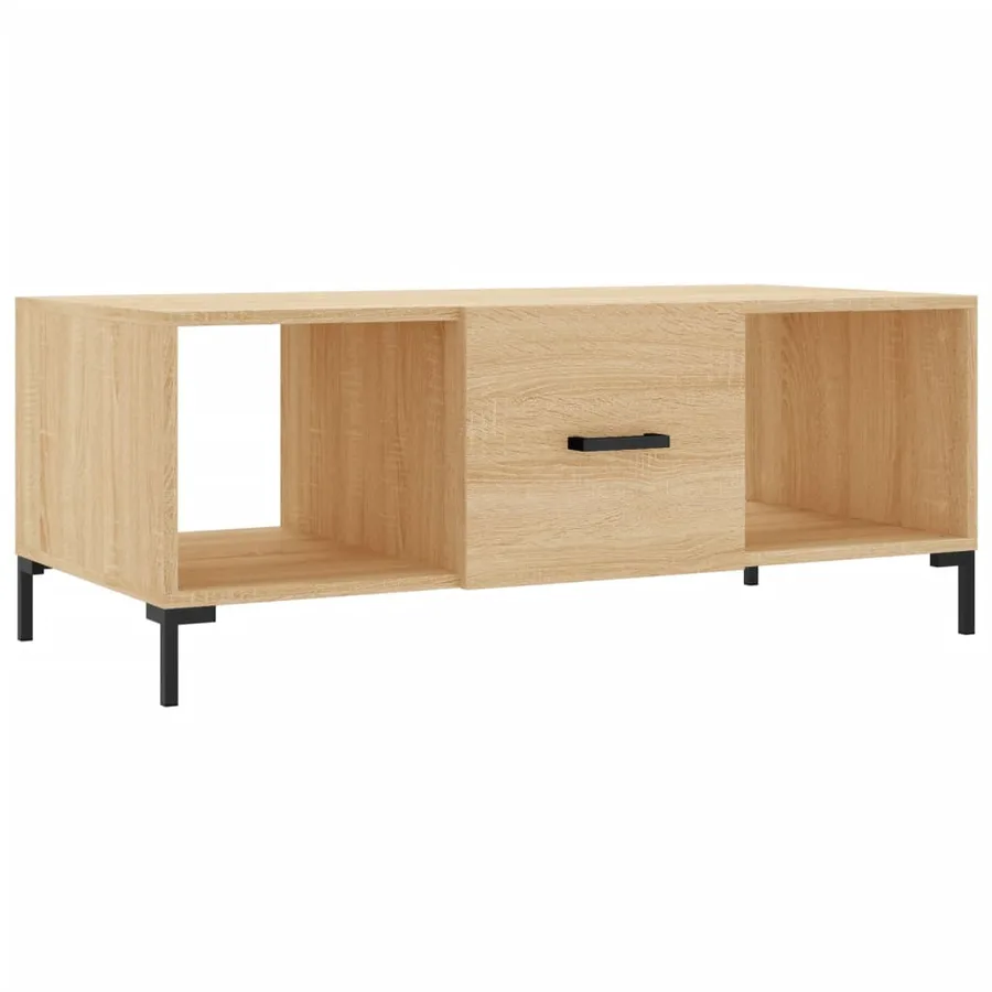Table basse chêne sonoma 102x50x40 cm bois d'ingénierie - 2