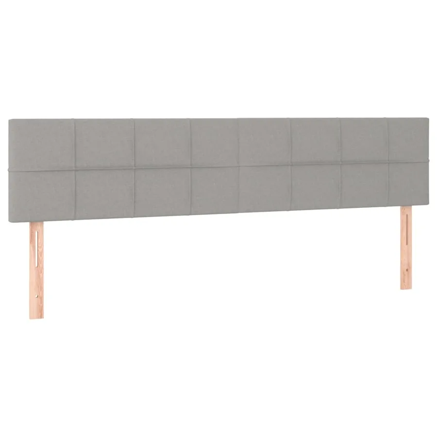 Têtes de lit Gris clair 200x5x78/88 cm Tissu - 2