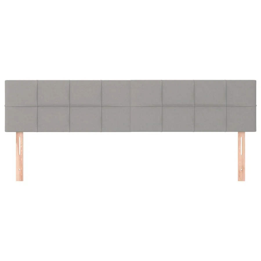 Têtes de lit Gris clair 200x5x78/88 cm Tissu - 3