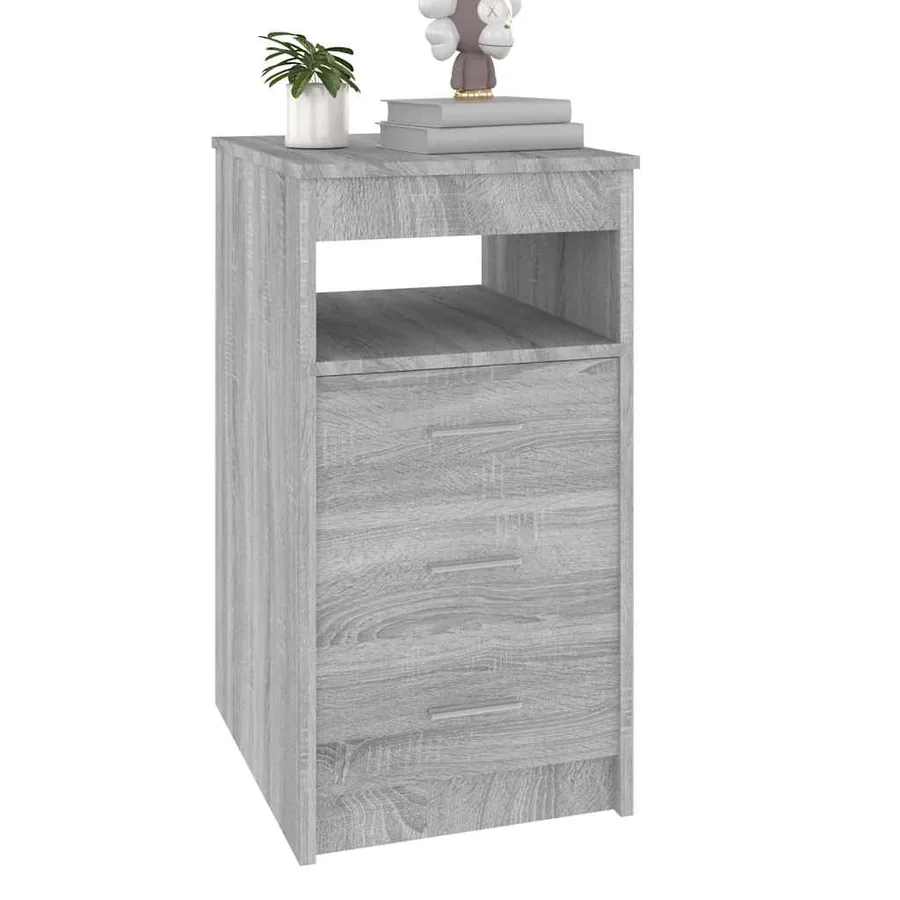Armoire à tiroirs Sonoma gris 40x50x76 cm Bois d'ingénierie - 4