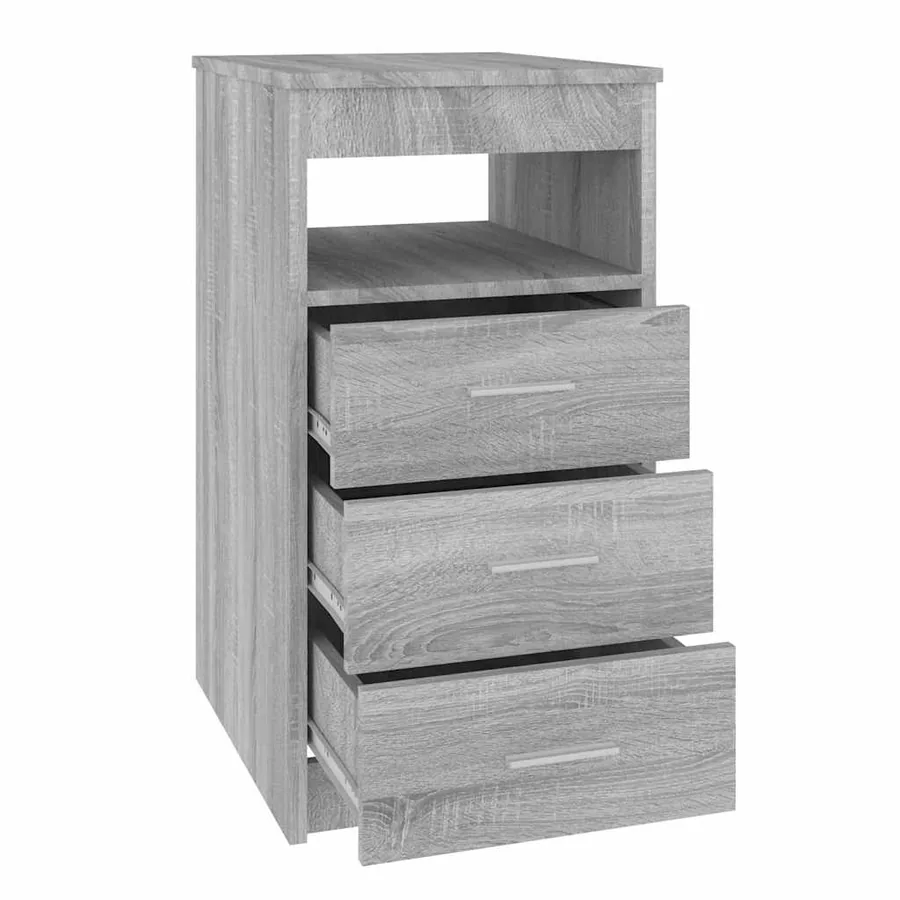 Armoire à tiroirs Sonoma gris 40x50x76 cm Bois d'ingénierie - 6