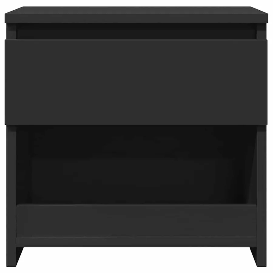 Table de chevet Noir 40x30x39 cm Bois d’ingénierie - 4