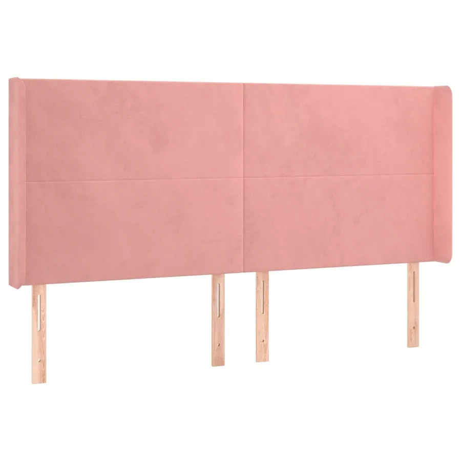 Tête de lit à LED Rose 183x16x118/128 cm Velours - 3