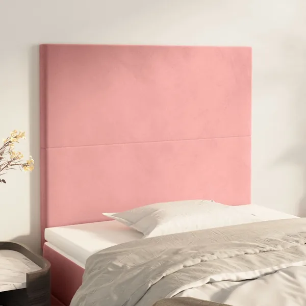 Tête de lit Rose 90x5x118/128 cm Velours
