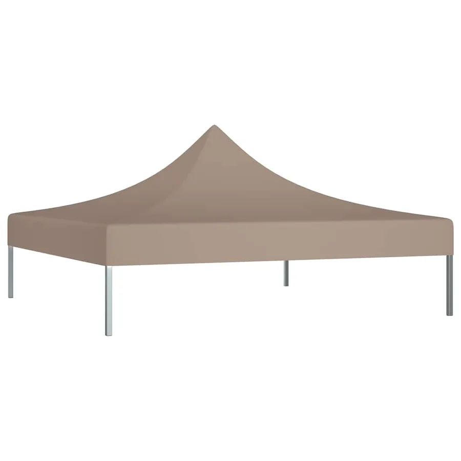 Toit de tente de réception 2x2 m Taupe 270 g/m² - 3