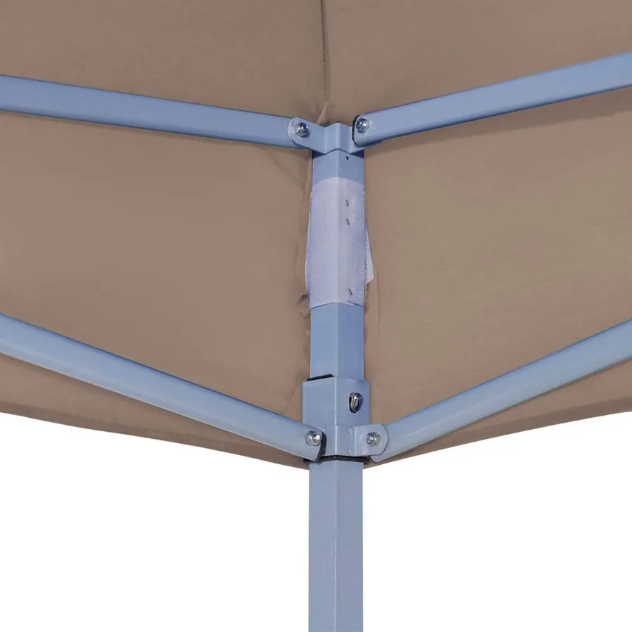 Toit de tente de réception 2x2 m Taupe 270 g/m² - 5
