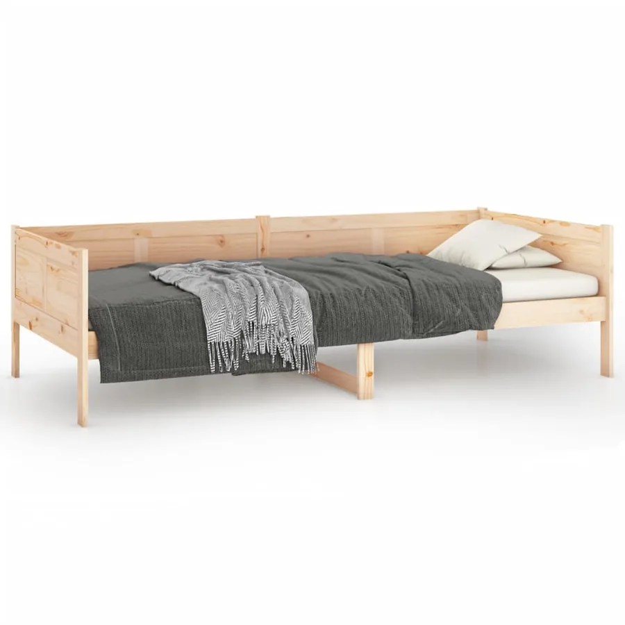 Lit de jour sans matelas bois de pin massif 80x200 cm - 2