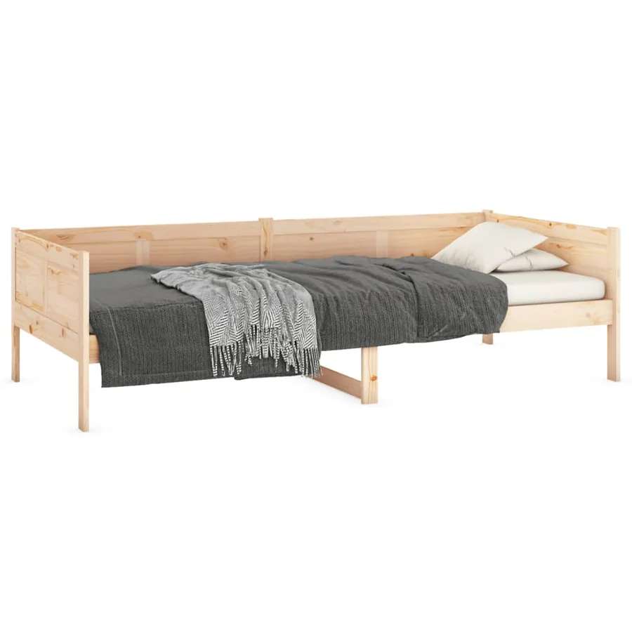 Lit de jour sans matelas bois de pin massif 80x200 cm - 3