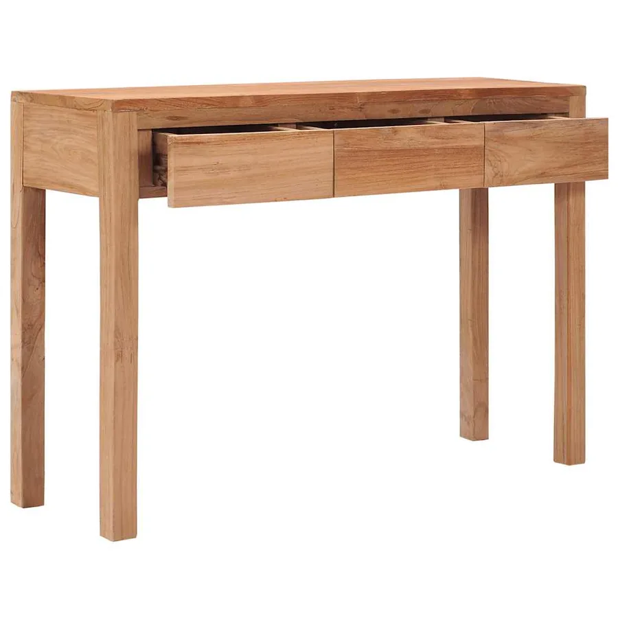 Table console 110x35x75 cm bois de teck solide - 3