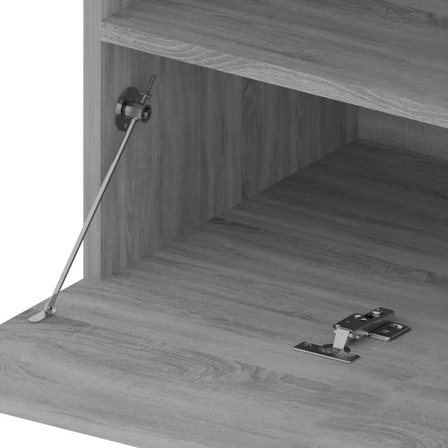 Meubles TV avec lumières LED 2 pcs Sonoma gris 75x35x40 cm - 8