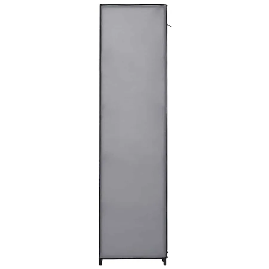 Armoire avec compartiments et tiges Gris 150x45x176 cm Tissu - 5