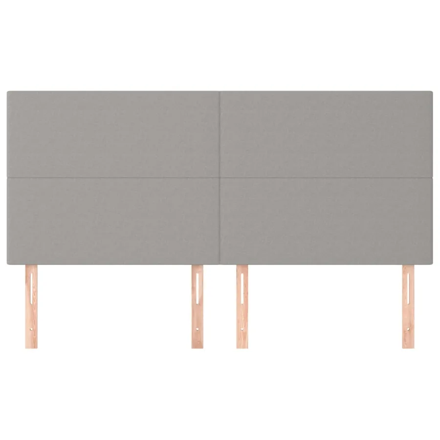 Tête de lit Gris clair 180 x 5 x 118/128 cm Tissu - 3