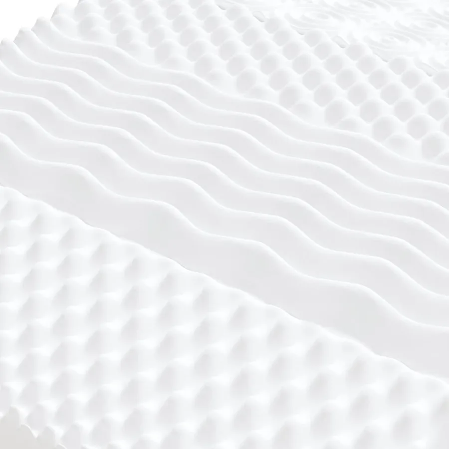 Matelas en mousse blanc 100x200 cm 7 zones dureté 20 ILD - 5