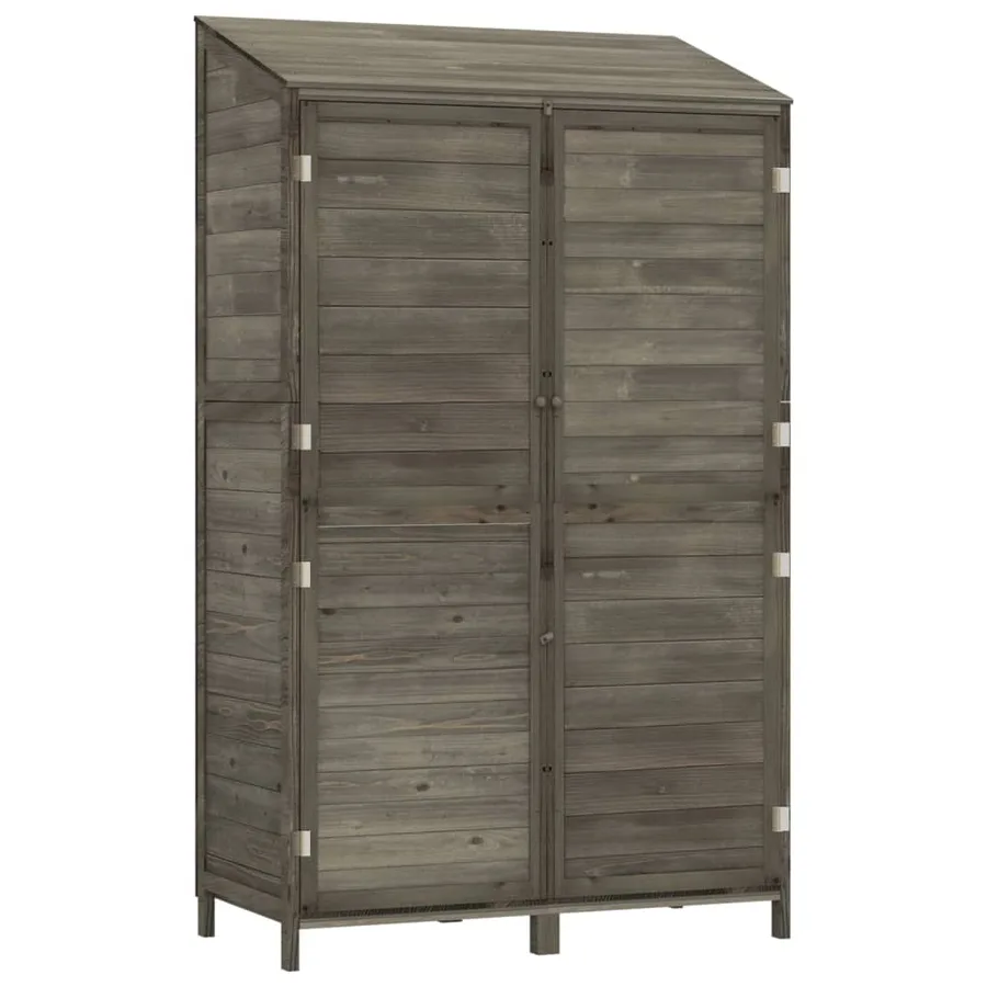 Remise de jardin Anthracite 102x52x174,5cm Bois de sapin solide - 2