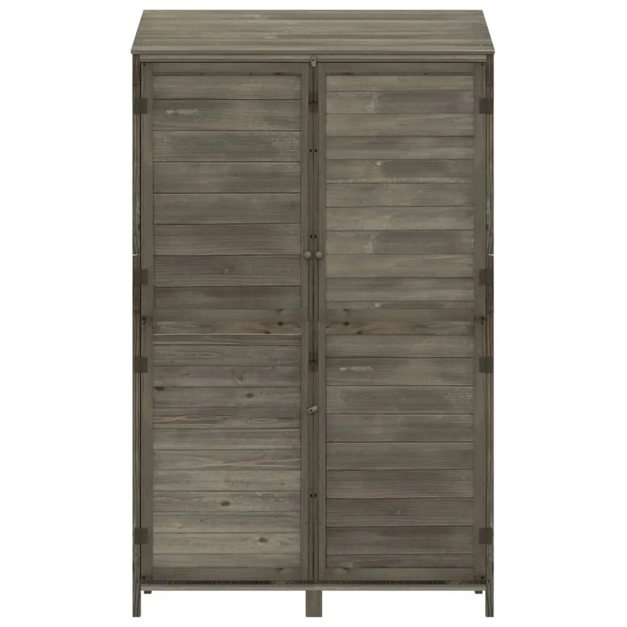 Remise de jardin Anthracite 102x52x174,5cm Bois de sapin solide - 4