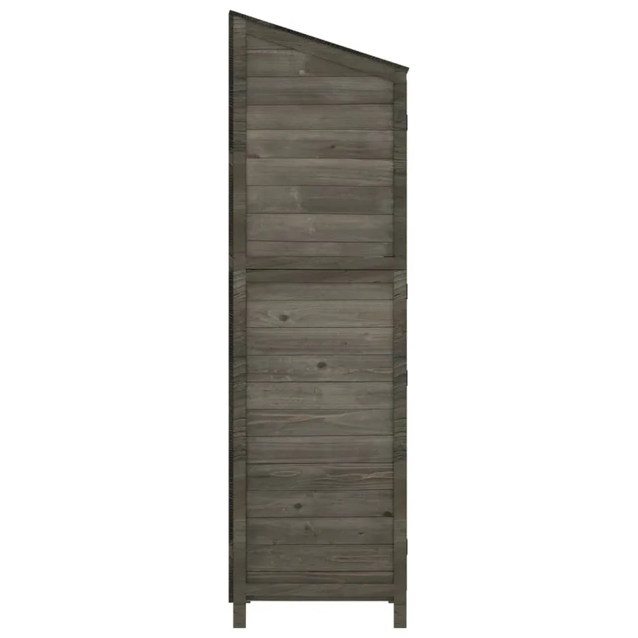 Remise de jardin Anthracite 102x52x174,5cm Bois de sapin solide - 5